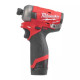 Гвинтокрут акумуляторний 1/4" HEX MILWAUKEE, M12 FQID-202X, 50Нм (+ заряд.пристрій, 2 акум.Х 2Аг, HD