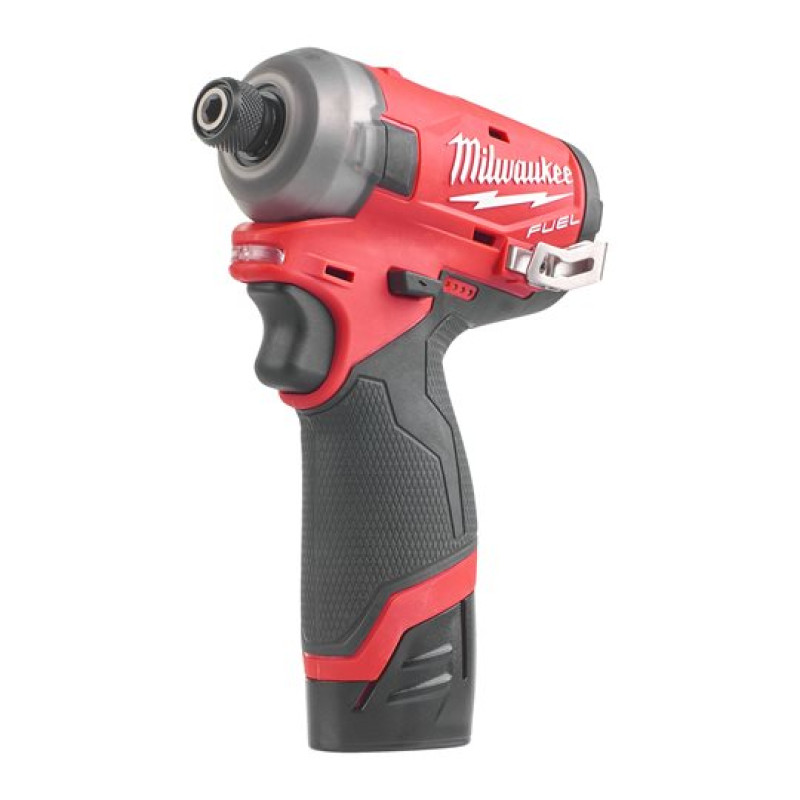 Гвинтокрут акумуляторний 1/4" HEX MILWAUKEE, M12 FQID-202X, 50Нм (+ заряд.пристрій, 2 акум.Х 2Аг, HD