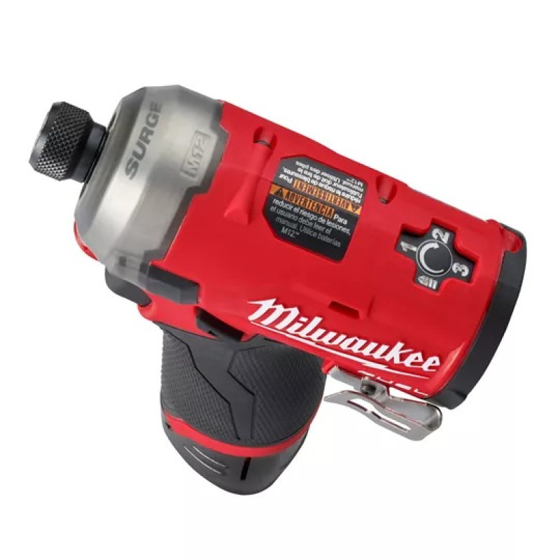 Гвинтокрут акумуляторний 1/4" HEX MILWAUKEE, M12 FQID-202X, 50Нм (+ заряд.пристрій, 2 акум.Х 2Аг, HD