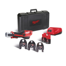 Обжимник гідравлічний акумуляторний для труб MILWAUKEE, M12 HPT-202C M-SET (+зар.пр.,2ак.Х2Аг,M-кліщі,кейс)