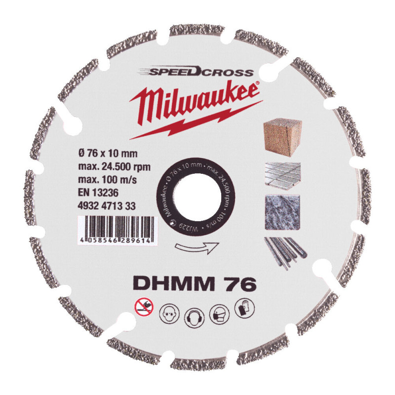Диск алмазний MILWAUKEE DHMM 76, діаметр 76 мм для M12 FCOT