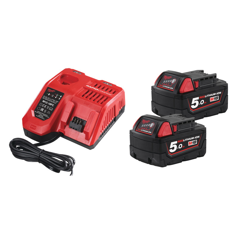 Акумулятор Li-Ion M18 NRG-502 (В5 2шт, з/у M12-18FC) +M12 B2 MILWAUKEE