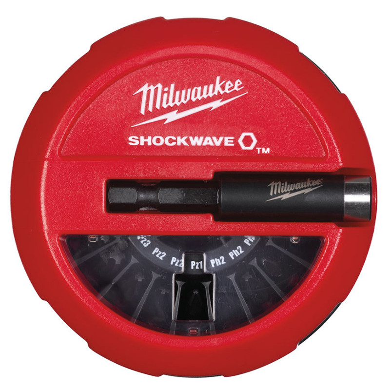Набір біт SHOCKWAVE MILWAUKEE, (15шт), пластиковий кейс