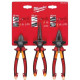 Набір VDE інструмента діелектричного MILWAUKEE (3шт),(пасатижі, бокорізи, догогубці)