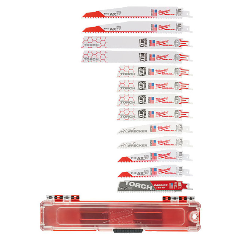 Набір полотен для шабельних пил MILWAUKEE SAWZALL, (13шт) пластиковий футляр