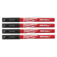 Набір маркерів Fine Tip InkZAll MILWAUKEE, чорний, (4шт)