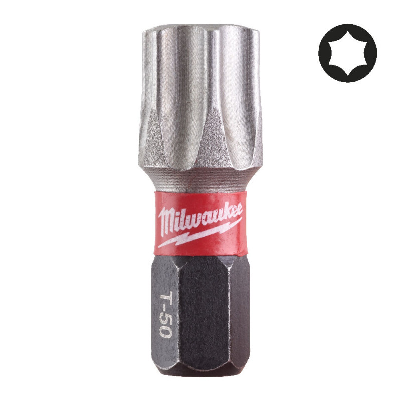 Біта SHOCKWAVE MILWAUKEE, TX50, 25мм, (15шт)