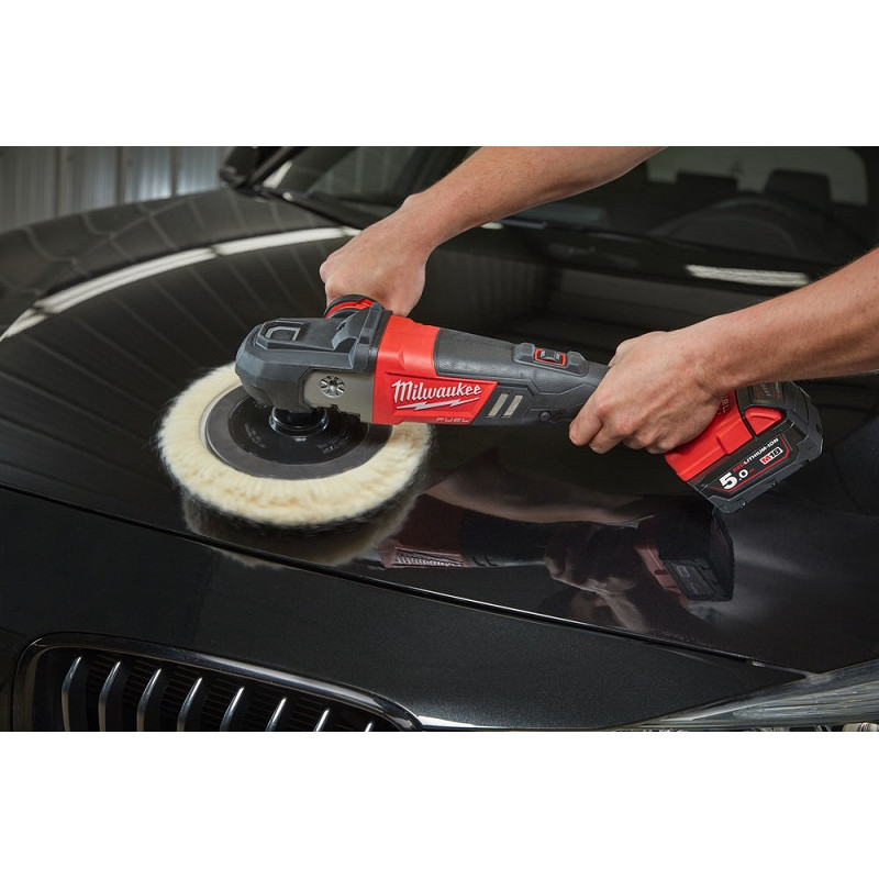 Машина полірувальна кутова акумуляторна MILWAUKEE M18 FAP180-0X, O диска 180мм, (+ полірувальна платформа, пилезахисний екран, D