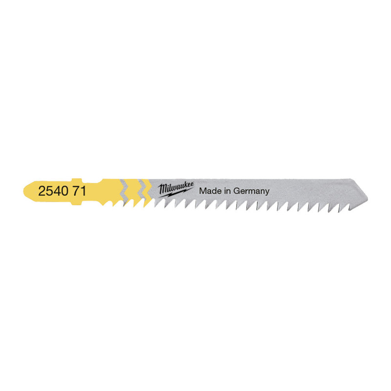 Полотна для лобзика T111C MILWAUKEE, 75мм/ крок зуба 3,0мм, (5шт), (деревина)