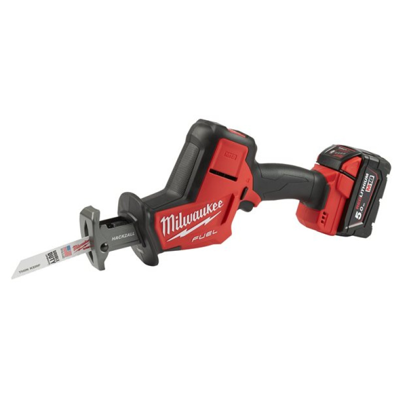 Пила шабельна акумуляторна MILWAUKEE, M18 FHZ-502X (+ заряд.пристрій, 2 акум.Х 5Аг, HDкейс)