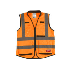 Жилет помаранчевий PREMIUM MILWAUKEE, сигнального забарвлення (L / XL)