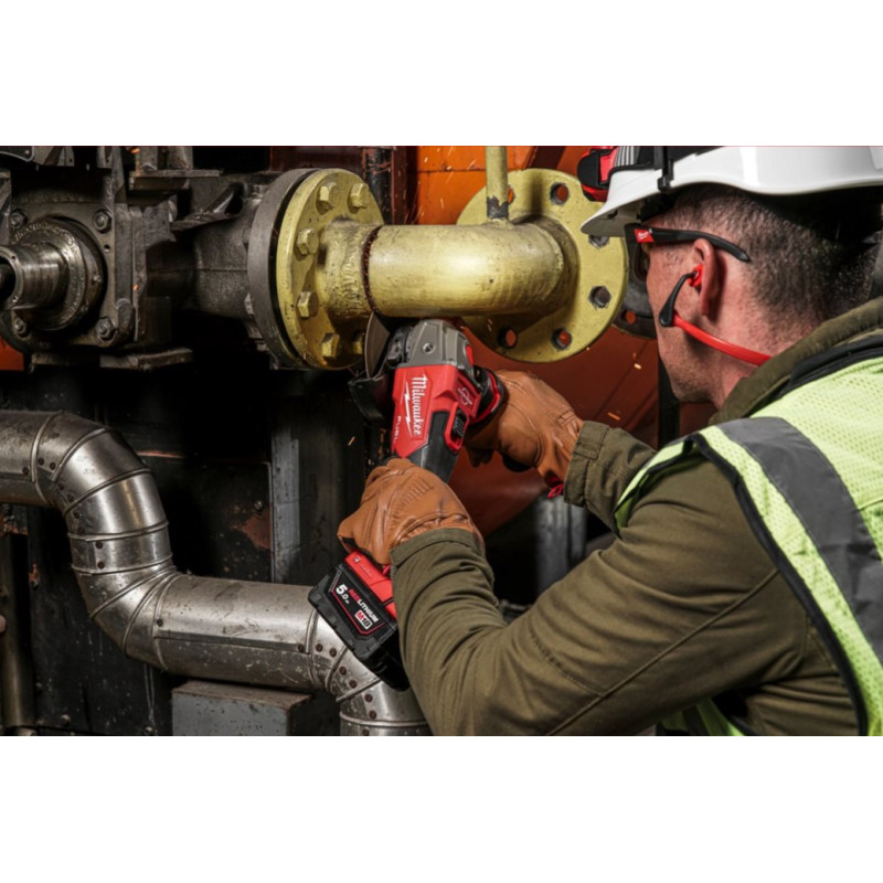 Шліфмашина кутова акумуляторна MILWAUKEE, M18 ONEFSAG125XB-0X, діаметр125мм (HDкейс)