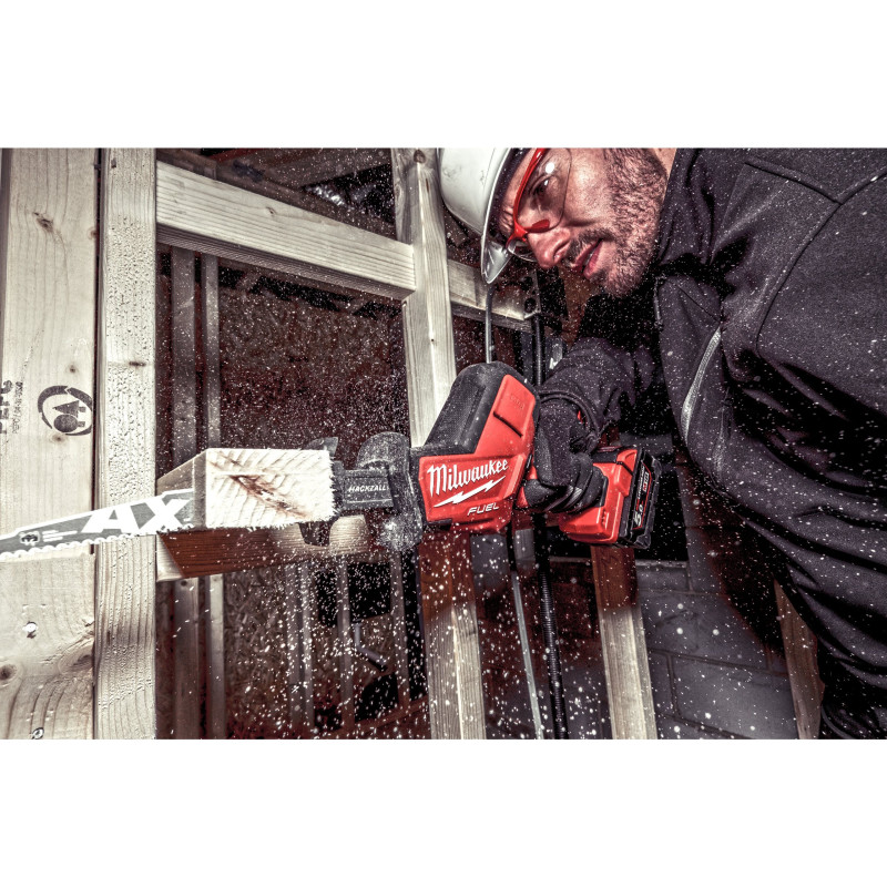Пила шабельна акумуляторна MILWAUKEE, M18 FHZ-502X (+ заряд.пристрій, 2 акум.Х 5Аг, HDкейс)