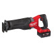 Пила шабельна акумуляторна MILWAUKEE, M18 FHZ-502X (+зар.пр., 2 акум.Х 5Аг, HDкейс)