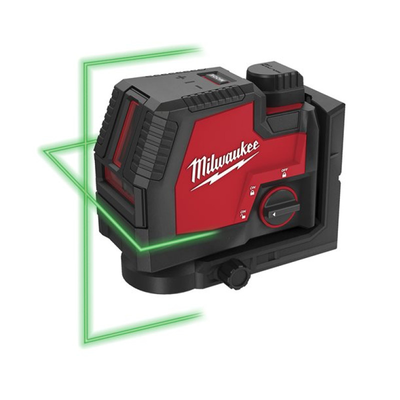 Нівелір лазерний лінійний акумуляторний MILWAUKEE, L4 CLL-301C (+micro-USB,1акум.Х3Аг,кейс)