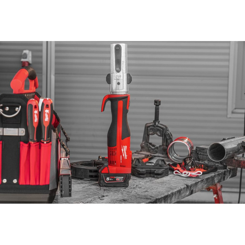 Обжимник гідравлічний акумуляторний для труб MILWAUKEE, M18B LHPTXL-502C XL (+зар.пр.,2акум.Х5Аг,кейс)