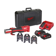 Обжимник гідравлічний акумуляторний для труб MILWAUKEE, M18 BLHPT-202C M-SET (+ЗП,2акум.Х2Аг,M-кліщі,кейс)