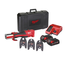 Обжимник гідравлічний акумуляторний для труб MILWAUKEE, M18 BLHPT-202C U-SET (+ЗП,2ак.Х2Аг,U-кліщі,кейс)