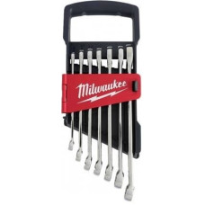 Набір метричних ключів рожково-накидних MAX BITE MILWAUKEE з храповиком, (7шт), (8-17мм)