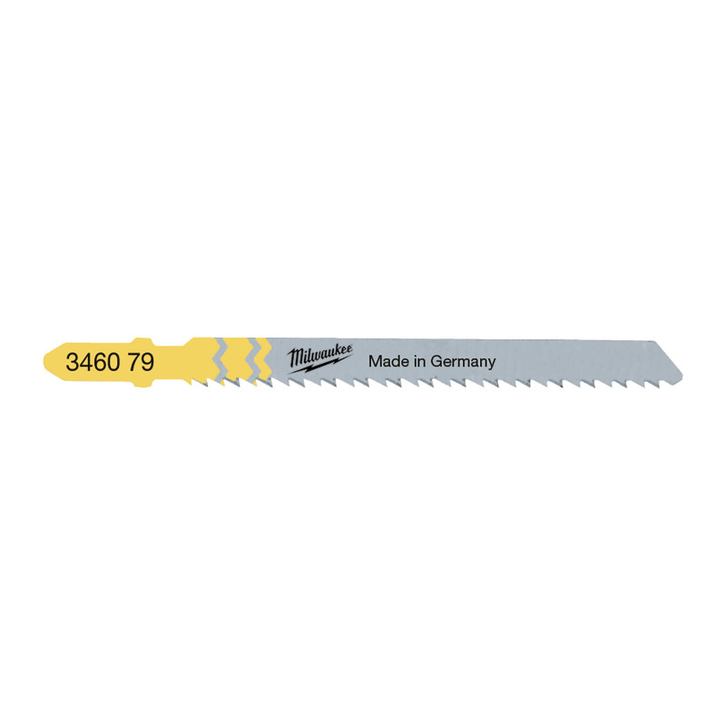 Полотна для лобзика T101BR MILWAUKEE, 75 мм/ крок зуба 2,5 мм, (5шт), (зворотній різ)