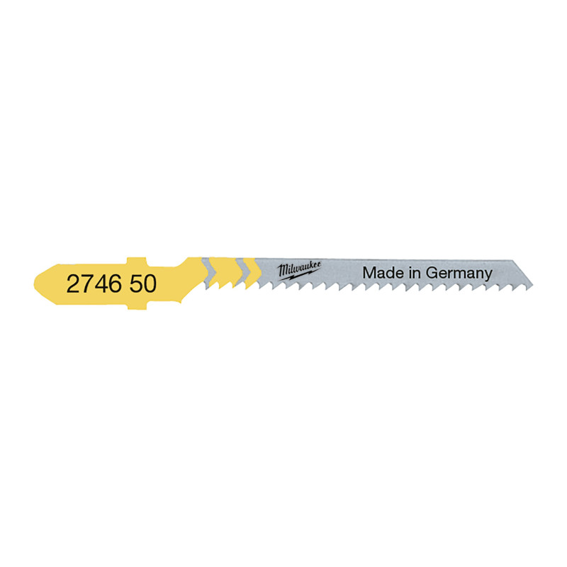 Полотна для лобзика T119BO MILWAUKEE, 50мм/ крок зуба 2,0мм, (5шт), (фігурний різ, деревина)