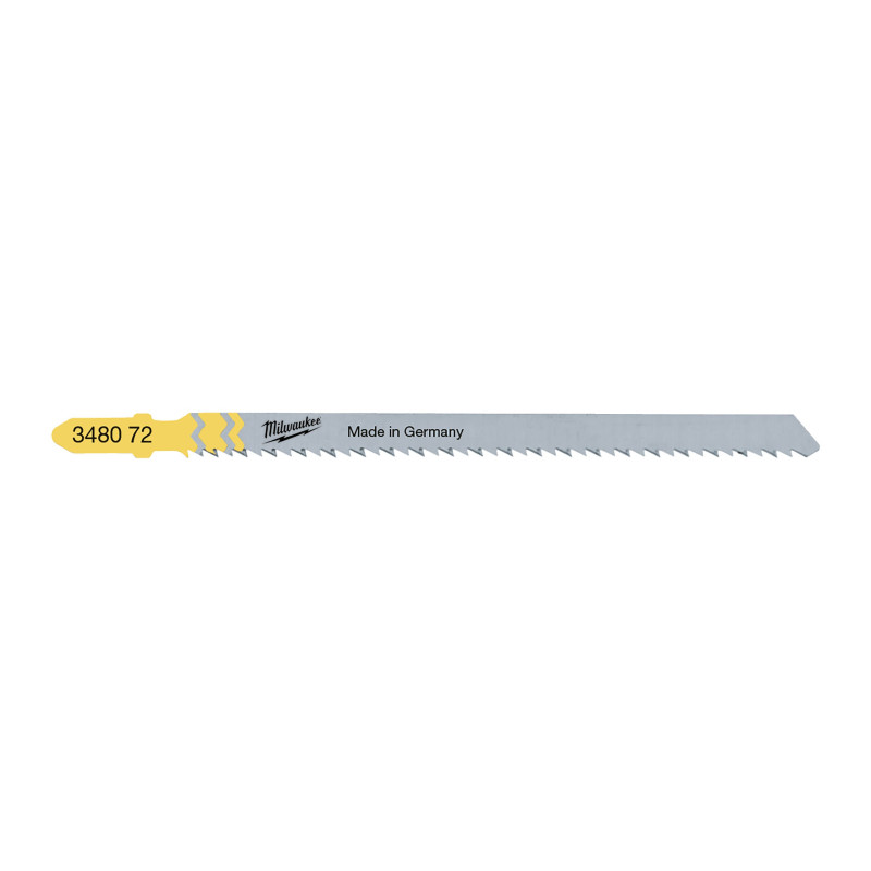 Полотна для лобзика T101BR MILWAUKEE, 105 мм/ крок зуба 2,5 мм, (5шт), (зворотній різ)