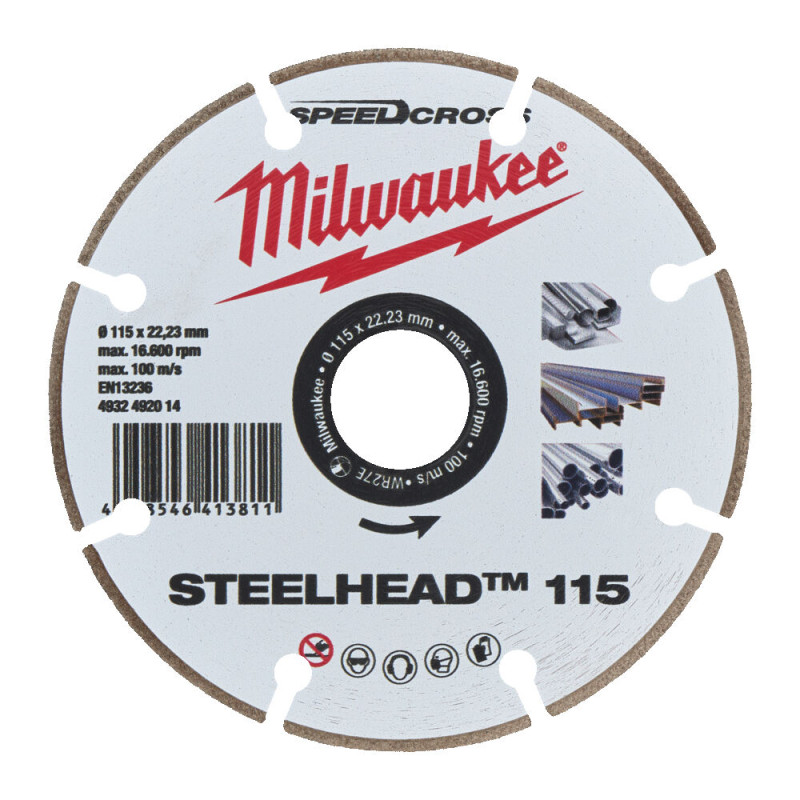 Диск алмазний Speedcross STEELHEAD™ 115 MILWAUKEE, Ø115мм, по металу
