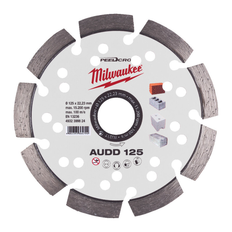 Диск алмазний Speedcross MILWAUKEE AUDD 125, Ø125мм