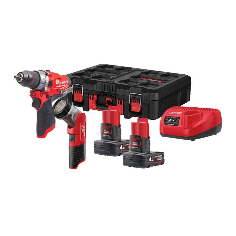 Набор аккумуляторных инструментов Milwaukee M12 FPP2AW-402P