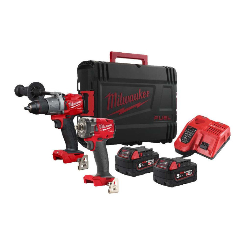 Набір акумуляторних інструментов Milwaukee M18 FUEL FPP2T2-502X, 4933478767 1x Акум.ударний дриль M18 FPD2-0X FUEL , 1x Акум.уда