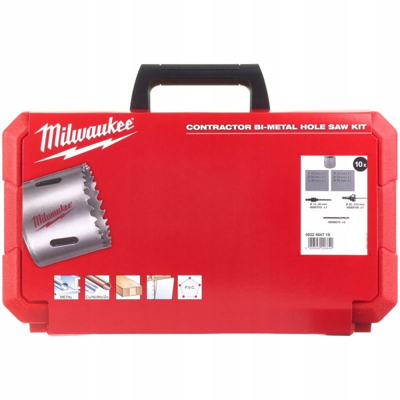 Набір коронок Holesaw BiM Contractor Set 1-(10шт.) , пластиковий кейс