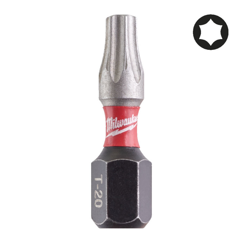 Біта SHOCKWAVE MILWAUKEE, TX20, 25мм, (25шт)
