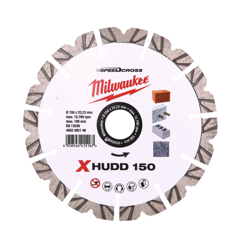 Диск алмазний Speedcross MILWAUKEE XHUDD 150, Ø150мм