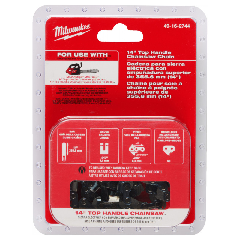 Ланцюг пиляльний MILWAUKEE, 355.6 / 1.1мм, крок 8.3мм / 0,325'' (для M18 FTHCHS35)