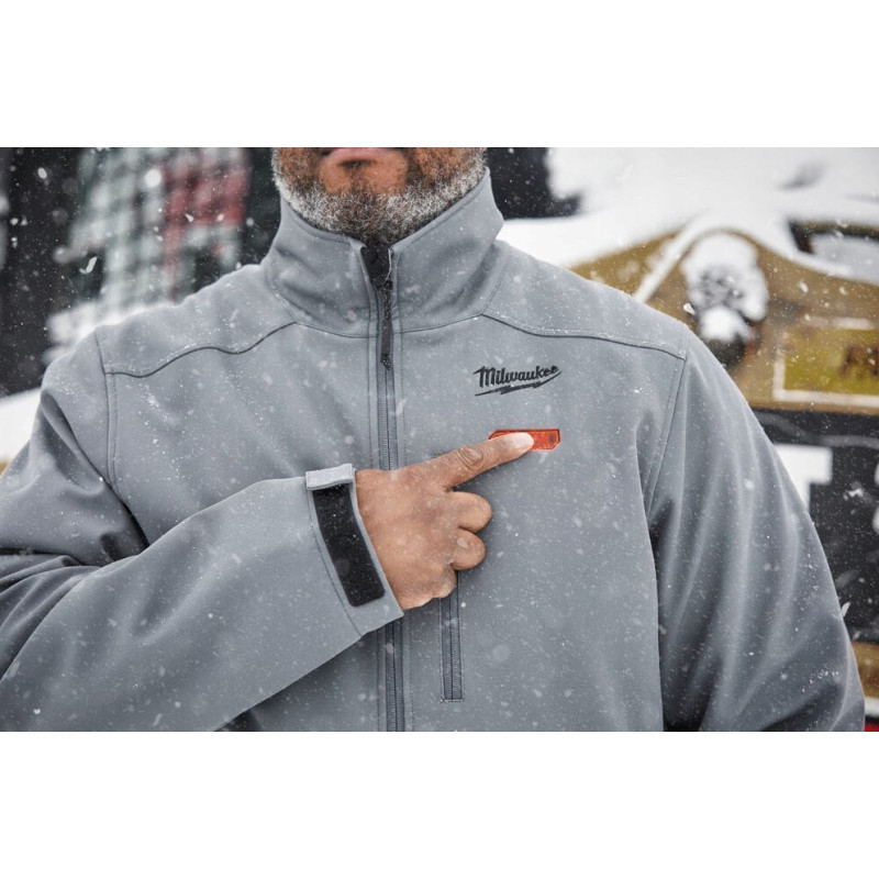 Куртка з підігрівом MILWAUKEE, M12 HJGREY5-201(S), сіра (розмір S) (+зар.пр., 1 акум.Х 2Аг)