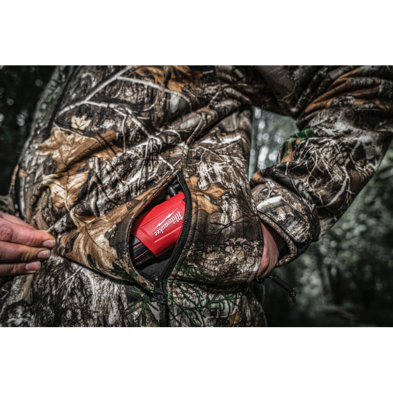 Куртка з підігрівом MILWAUKEE, M12 HJCAMO6-201(L), камуфляжна (розмір L) (+зар.пр., 1 акум.Х 2Аг)