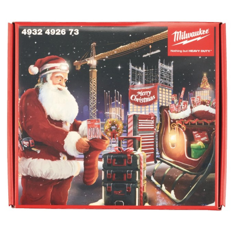 Подарунковий набір інструментів CHRISTMAS PROMO 2023 MILWAUKEE (викрутка, набір біті тримачів з карабіном, шестигранні ключі, ні