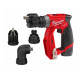 Дриль-шурупокрут акумуляторний MILWAUKEE, M12 FDDXKIT-202X, 34 Нм (+ зар.пр., 2 акум. Х2Аг, 4 насад., HD кейс)