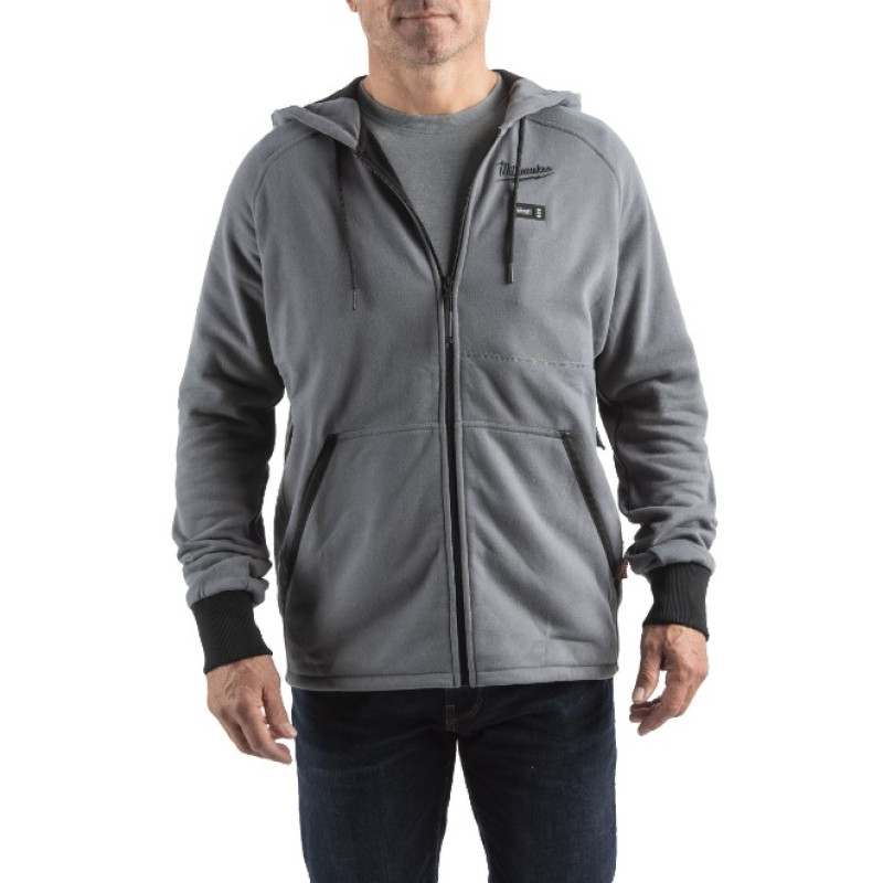 Толстовка з підігрівом MILWAUKEE, M12 HHGREY4-0 (XXL), сіра (розмір XXL)