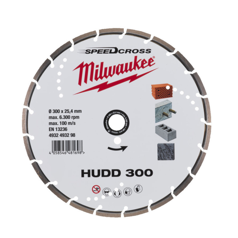 Диск алмазний Speedcross MILWAUKEE HUDD 300, Ø300мм
