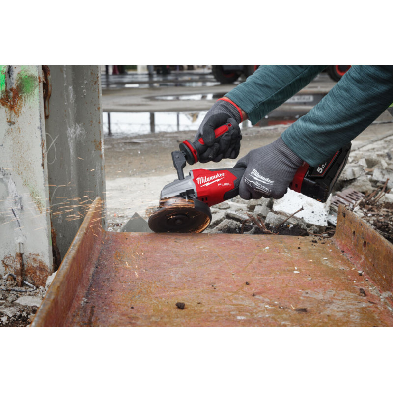 Кутова шліфувальна машина акумуляторна MILWAUKEE, M18 FSAGSVO125X-0X, діаметр 125 мм (+ рукоятка, зах. кожух, 2 зах. екран, HD к