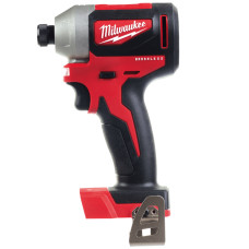 Шуруповерт ударний акумуляторний безщітковий 1/4" HEX MILWAUKEE, M18 CBLID-0, 180Нм (каркас, кліпса для ременя, картонне пакуван