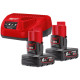 Акумулятор Li-Ion MILWAUKEE, M12 NRG-602 (+ заряд.пристрій, 2 акум.Х 6Аг)