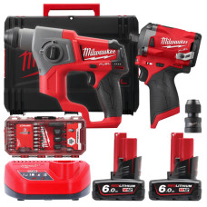 Набір з двох інструментів безщіткових акумуляторних M12 FPP2BP-602X POWER PACK MILWAUKEE