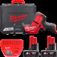 Пила шабельна акумуляторна MILWAUKEE, M12 CHZ-402C (+ заряд.пристрій, 2 акум.Х 4Аг, кейс)