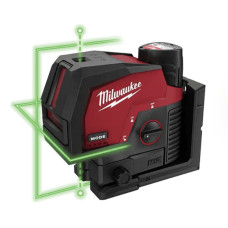 Нівелір лазерний лінійно-точковий акумуляторний MILWAUKEE M12 CLLP-301C (зелений промінь)