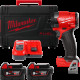 Шуруповерт ударний акумуляторний M18 FID3-502X MILWAUKEE, крут. мом. 226 Нм 4933479865 (+ заряд.пристрій, 2 акум., затискач для