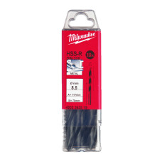 Свердло по металу HSS-R MILWAUKEE DIN338, діаметр 8,5мм, (10шт) пластикова коробка