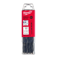 Свердло по металу HSS-R MILWAUKEE DIN338, діаметр 9,5мм, (10шт) пластикова коробка
