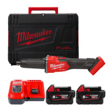 Шліфмашина пряма акумуляторна MILWAUKEE, M18 FDGRB-502X, O6/8мм (+зар.пр.,2ак.Х5Аг,HD кейс)